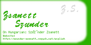 zsanett szunder business card